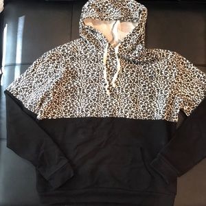 NEW Black leopard hoodie